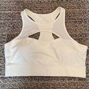 White sports bra padded